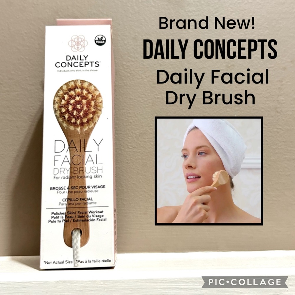 NWT DAILY CONCEPTS Soft Bristle, Daily Facial, Dry Facial Brush